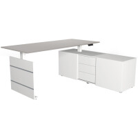 kerkmann Komplett-Arbeitsplatz Move 3, weiß ahorn...