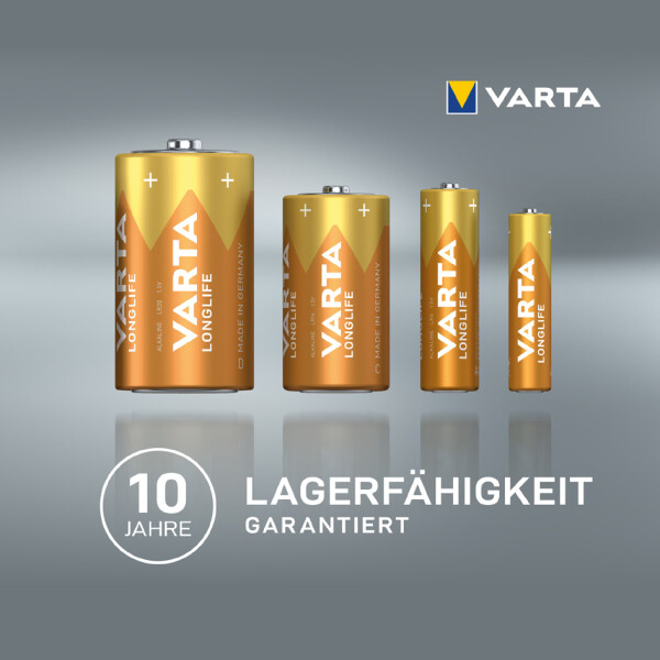 VARTA Alkaline Batterie "LONGLIFE", Mignon AA, 10er