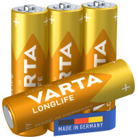 VARTA Alkaline Batterie "LONGLIFE", Mignon AA,...