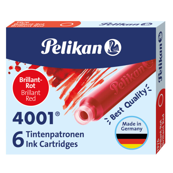 Pelikan Standard-Tintenpatronen 4001 TP 6, blau-schwarz