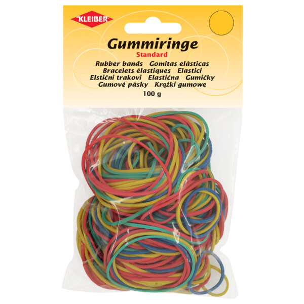 KLEIBER Gummiringe, farbig sortiert, Größen-Mix