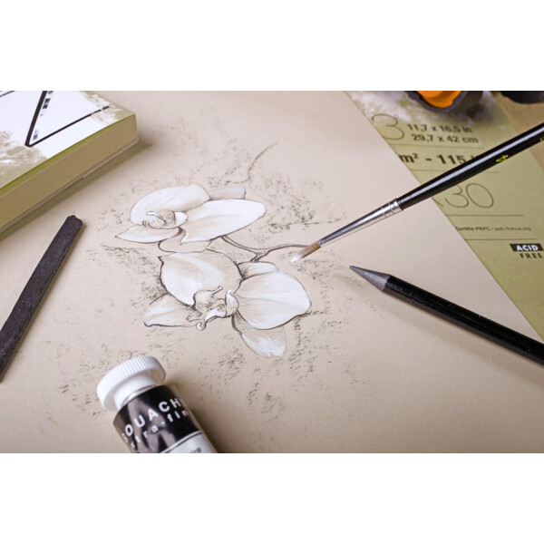 Clairefontaine Zeichenpapierblock PAINTON Natur, DIN A5