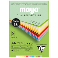 Clairefontaine Tonpapierblock MAYA, DIN A4, 120 g qm