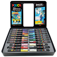 POSCA Pigmentmarker "MANGA HERO", 20er Metallbox