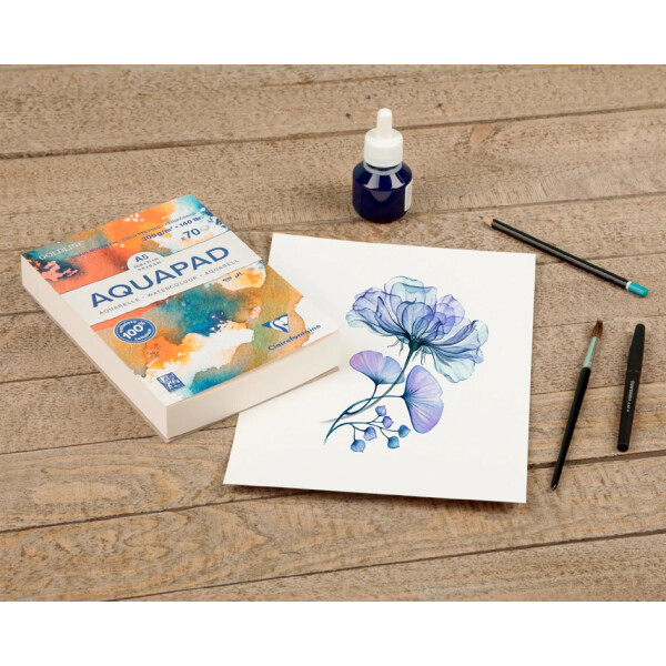 Clairefontaine Aquarellblock AQUAPAD, DIN A4, 300 g qm