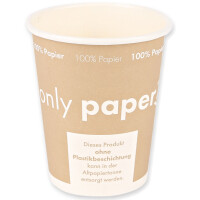 NATURE Star Hartpapier-Kaffeebecher "Only Paper", 0,1 l