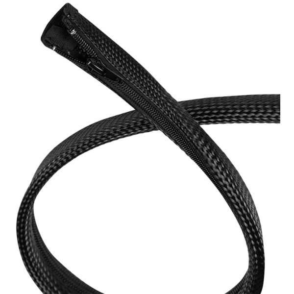 LogiLink Kabelschlauch mit Reißverschluss, 5,0 m, schwarz