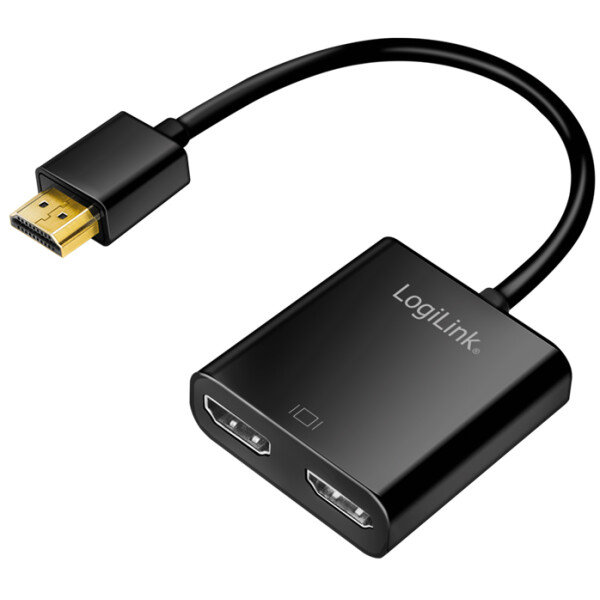 LogiLink 4K 60 Hz HDMI Splitter, Downscaler, EDID, 2-fach