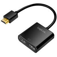 LogiLink 4K 60 Hz HDMI Splitter, Downscaler, EDID, 2-fach