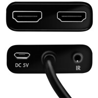 LogiLink 4K 60 Hz HDMI Splitter, Downscaler, EDID, 2-fach