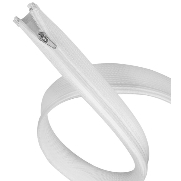 LogiLink Kabelschlauch mit Reißverschluss, 5,0 m, weiß