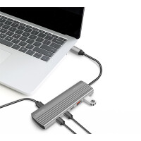 LogiLink USB 3.2 Ultra-Slim-Hub, 10-Port, 2x USB-A, 8x USB-C