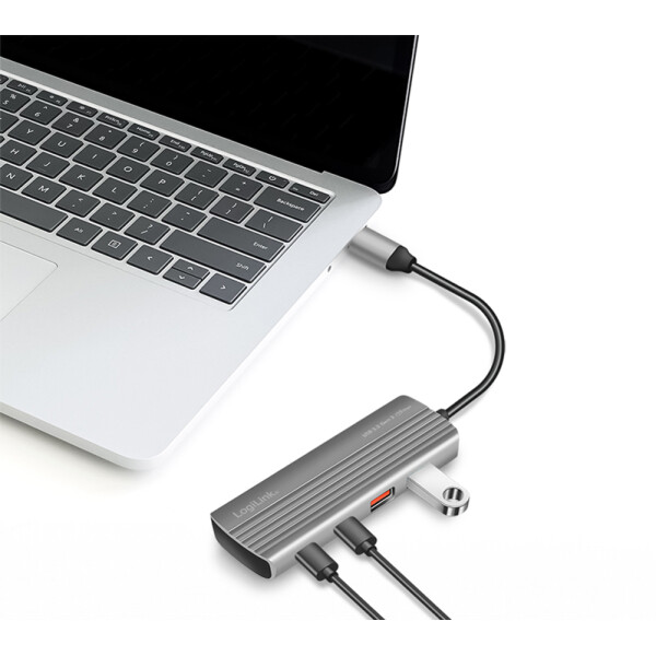 LogiLink USB 3.2 Ultra-Slim-Hub, 4-Port, 2x USB-A, 2x USB-C