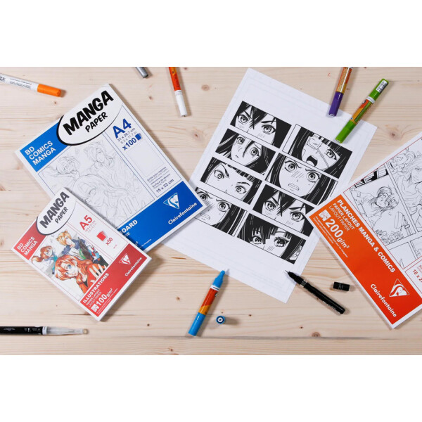 Clairefontaine Skizzenblock MANGA ILLUSTRATIONS, DIN A5
