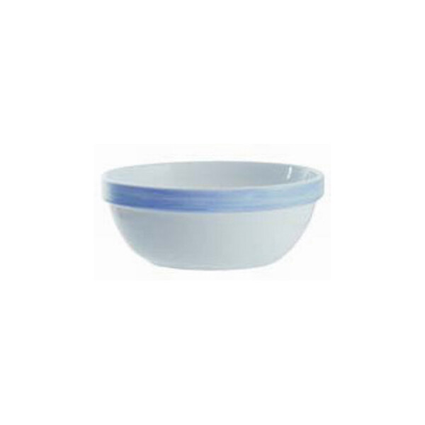 Esmeyer Arcoroc Kaffee-Untertasse BRUSH, 140 mm, blau wei&szlig;