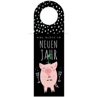 CACTUS Neujahrs-Flaschenanhänger "Schwein"