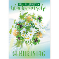 SUSY CARD Geburtstagskarte "Glücksblumen",...