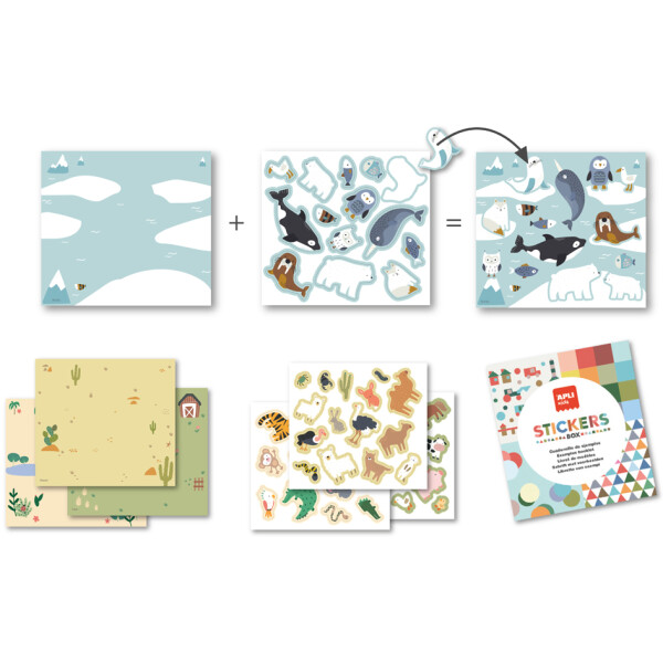 APLI kids Stickerspiel "Tiere und ihre Lebensr&auml;ume"