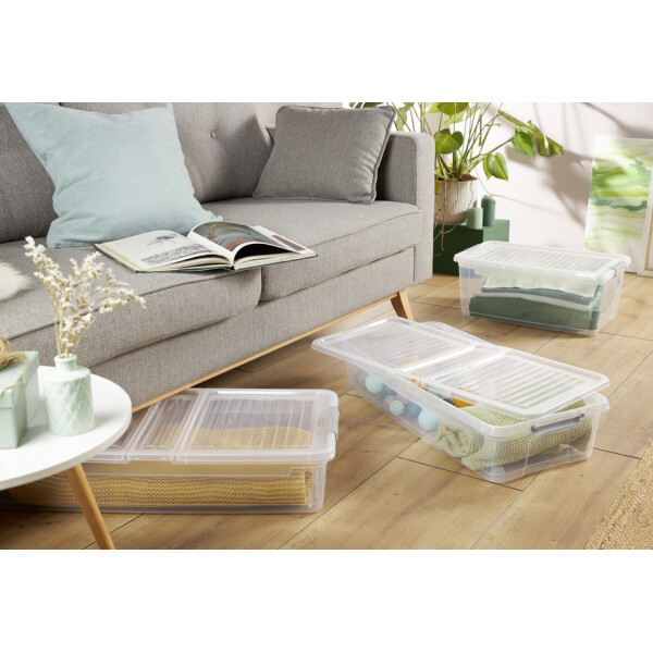 keeeper Aufbewahrungsbox "leo", 74 Liter, transparent