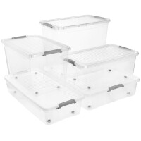 keeeper Aufbewahrungsbox "leo", 74 Liter, transparent