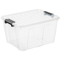plast team Aufbewahrungsbox HOME BOX, 30 Liter, transparent