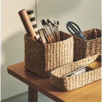 NHG Aufbewahrungs-Körbchen STIG XXS, aus Seegras, eckig