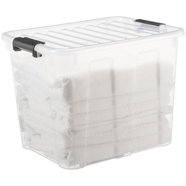 plast team Aufbewahrungsbox HOME BOX, 40 Liter, grau-