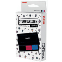 trodat Stempelkissen 9051, 3-farbig, schwarz rot blau