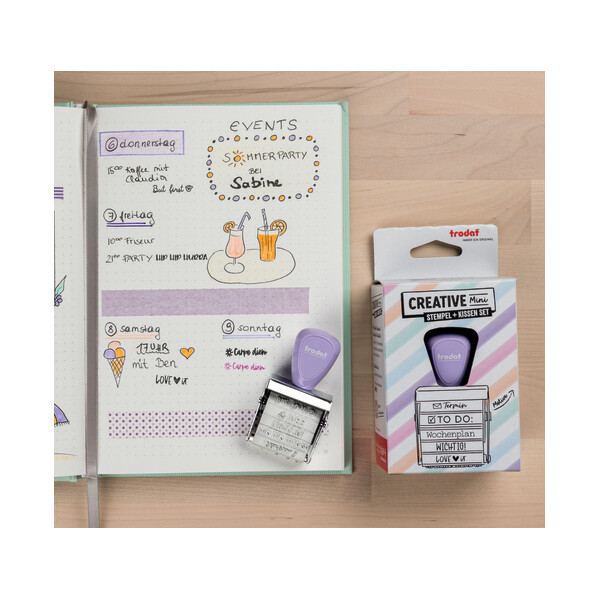 trodat Kreativstempel-Set Creative Mini "Nette Botschaften"