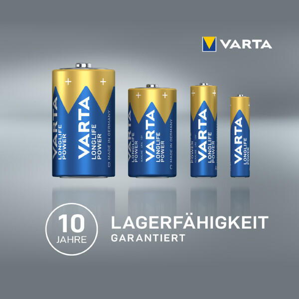 VARTA Alkaline Batterie "LONGLIFE POWER", Mignon AA, 8+4