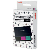 trodat Stempelkissen 9051, 3-farbig, schwarz pink grün