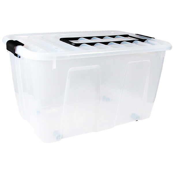 plast team Aufbewahrungsbox HOME BOX mit Rollen & Griff, 86