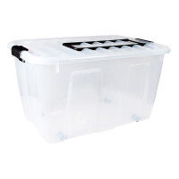 plast team Aufbewahrungsbox HOME BOX mit Rollen & Griff, 86