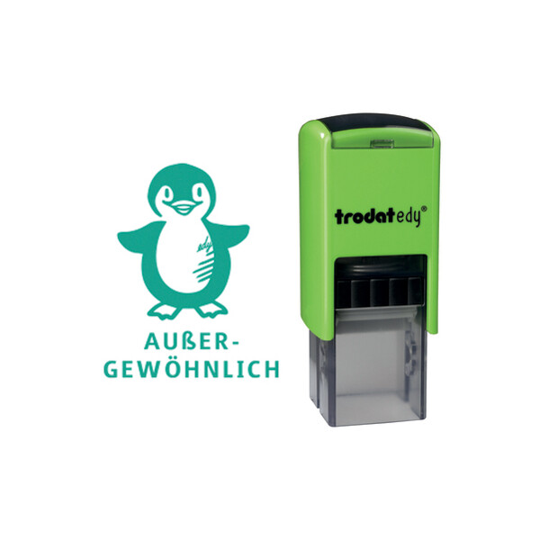 trodat Motivationsstempel Edy "Pinguin", gr&uuml;n