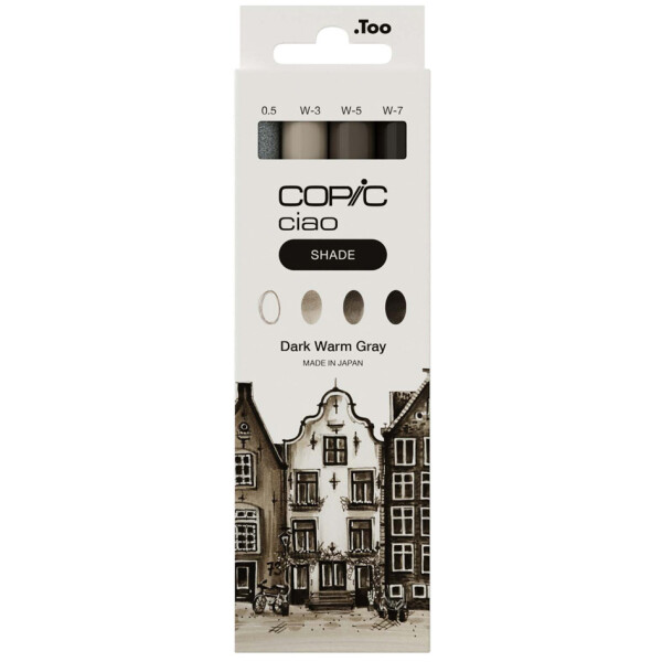 COPIC Marker ciao, 3+1 Set SHADE "Dark Warm Gray"