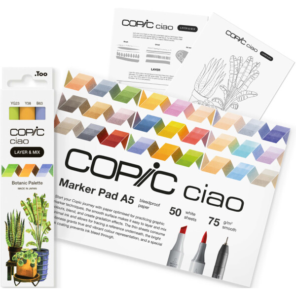 COPIC Marker ciao "LAYER &amp; MIX Starter Set", Botanic