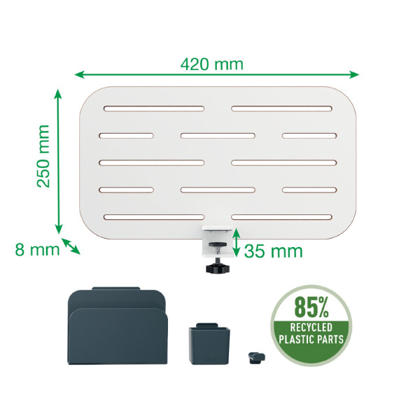 LEITZ Pegboard Schreibtisch-Organizer, klein, weiß