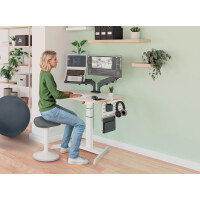LEITZ Sitz-Steh-Schreibtisch Ergo Compact, weiß,...