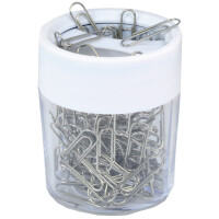 RAPESCO Klammernspender mit Magnet, weiß transparent