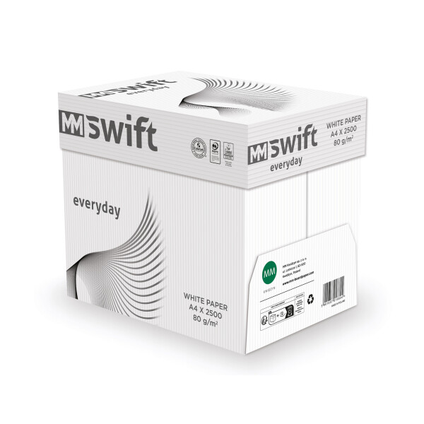 MM SWIFT Everyday Universalpapier weiß A4 80g - 1 Karton (2.500 Blatt)