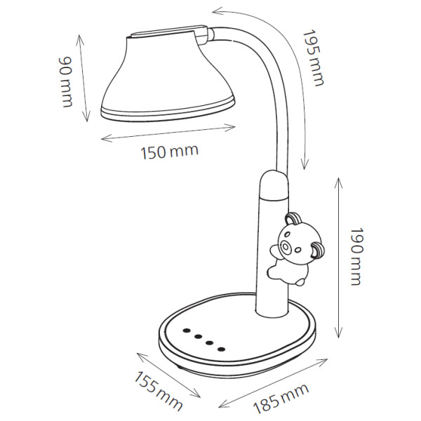 Hansa LED-Tischleuchte "Twinkel", Standfuß, hellblau
