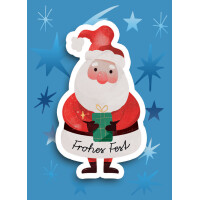 CACTUS Mini-Weihnachtskarte "Weihnachtsmann"