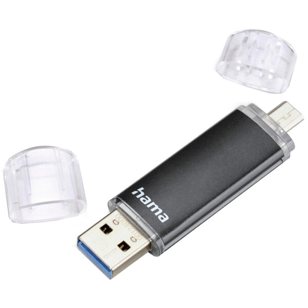hama USB 3.0 Speicherstick "Laeta Twin", 16 GB, schwarz