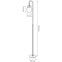 Hansa Akku LED-Stehleuchte Flare bubble, weiß matt