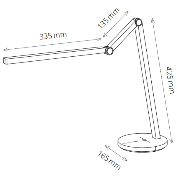 Hansa LED-Tischleuchte "Cascade", Standfuß, schwarz