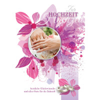 CACTUS Hochzeitskarte "Lila Blume"