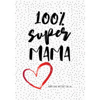CACTUS Grußkarte "100% Super Mama"