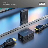 DIGITUS HDMI Repeater, 8K 60Hz, schwarz