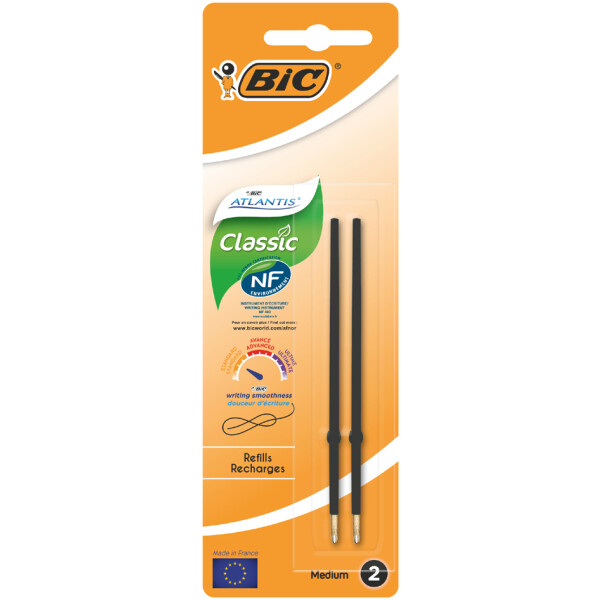 BIC Kugelschreiber-Minen Atlantis Classic, schwarz, M