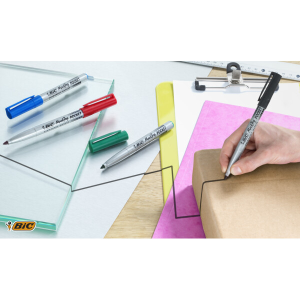 BIC Permanent-Marker Marking POCKET ECOlutions, 4er Blister